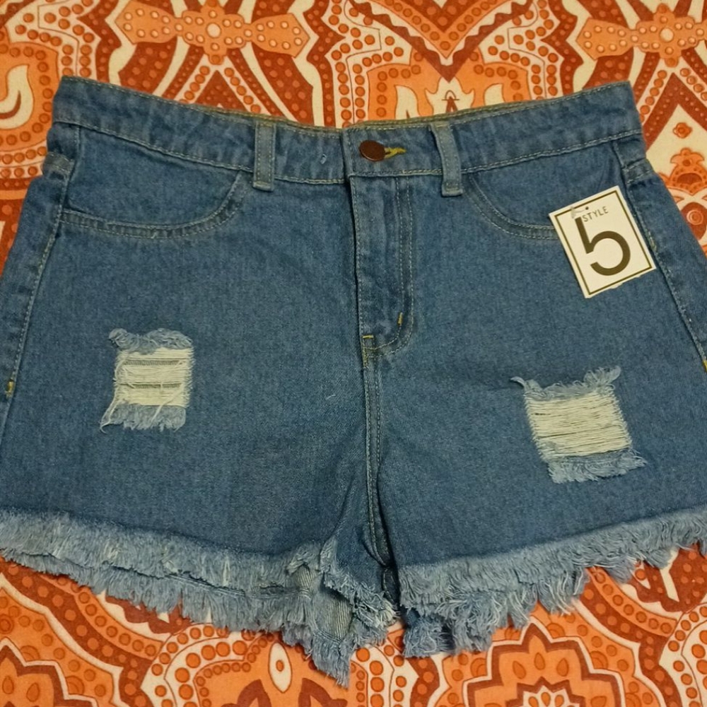 Women Denim Distressed Shorts